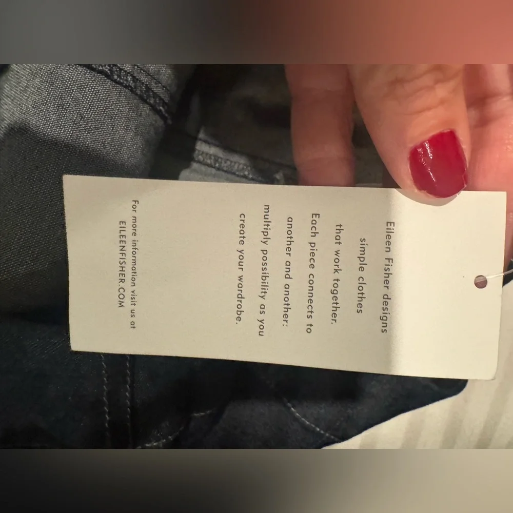 Eileen Fisher A Line Denim Stretch Skirt Size XL NWT - Picture 8 of 8